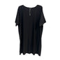 Eileen Fisher Viscose Nylon Crepe Round Neck Front Pocket Dress Black Size XL