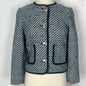 Kate Spade Nautical Tweed Blazer Jacket Blue And White Cotton Women’s Size 2